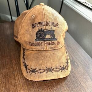 Steiner Tractor Parts adjustable brown baseball cap barbed wire